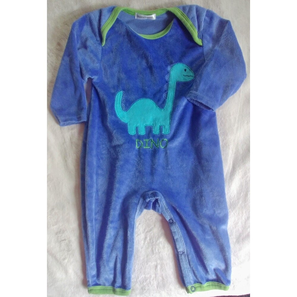 jumpsuit 6 to 9 month Boys Rumble Tumble dinosaur one piece microfiber outfit